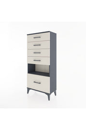 Hyperion Dolap Tek Raflı 5 Çekmeceli 60x44x134 - S50M011V4B