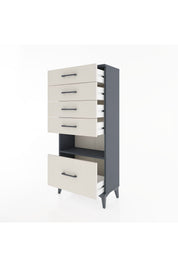 Hyperion Dolap Tek Raflı 5 Çekmeceli 60x44x134 - S50M011V4B