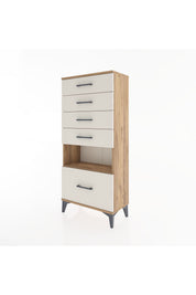 Hyperion Dolap Tek Raflı 5 Çekmeceli 60x44x134 - S50M011V7B