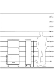 Hyperion Dolap 2 Raflı 2 Çekmeceli 60x44x134 - S50M012V5B