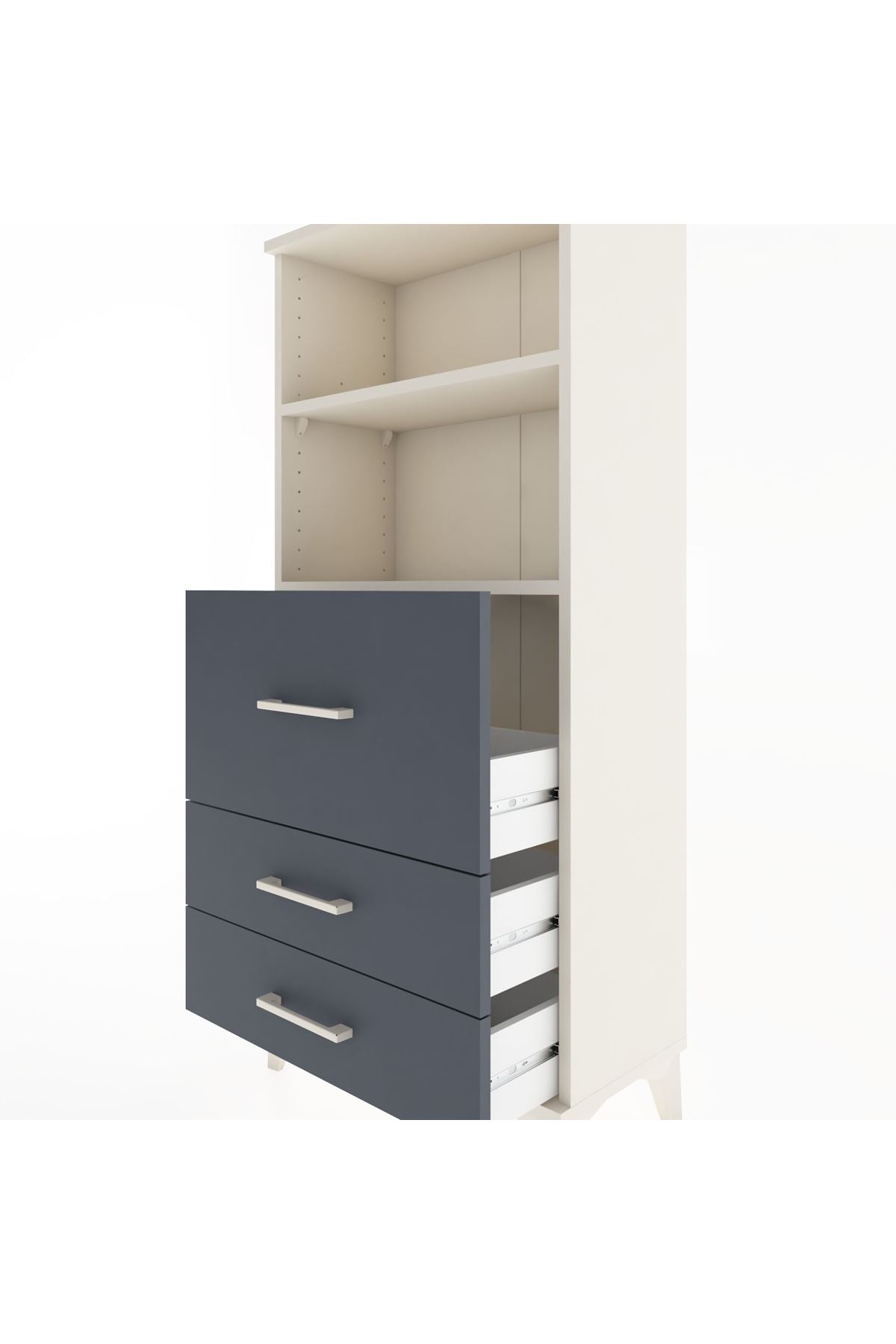 Hyperion Dolap 2 Raflı 3 Çekmeceli 60x44x134 - S50M013V2B