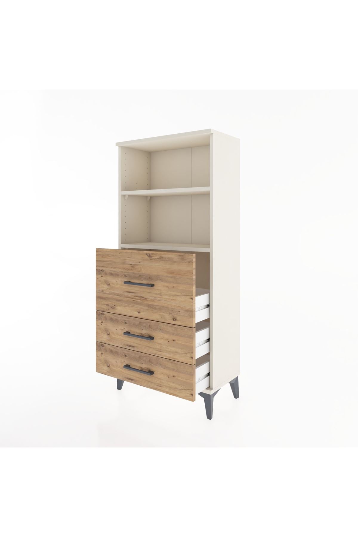 Hyperion Dolap 2 Raflı 3 Çekmeceli 60x44x134 - S50M013V3B