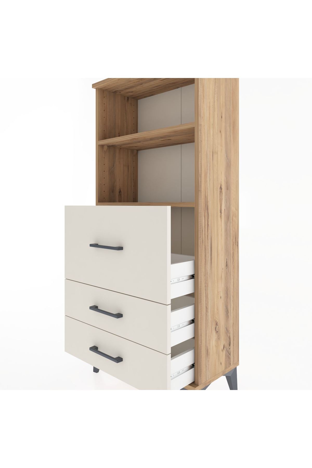 Hyperion Dolap 2 Raflı 3 Çekmeceli 60x44x134 - S50M013V7B