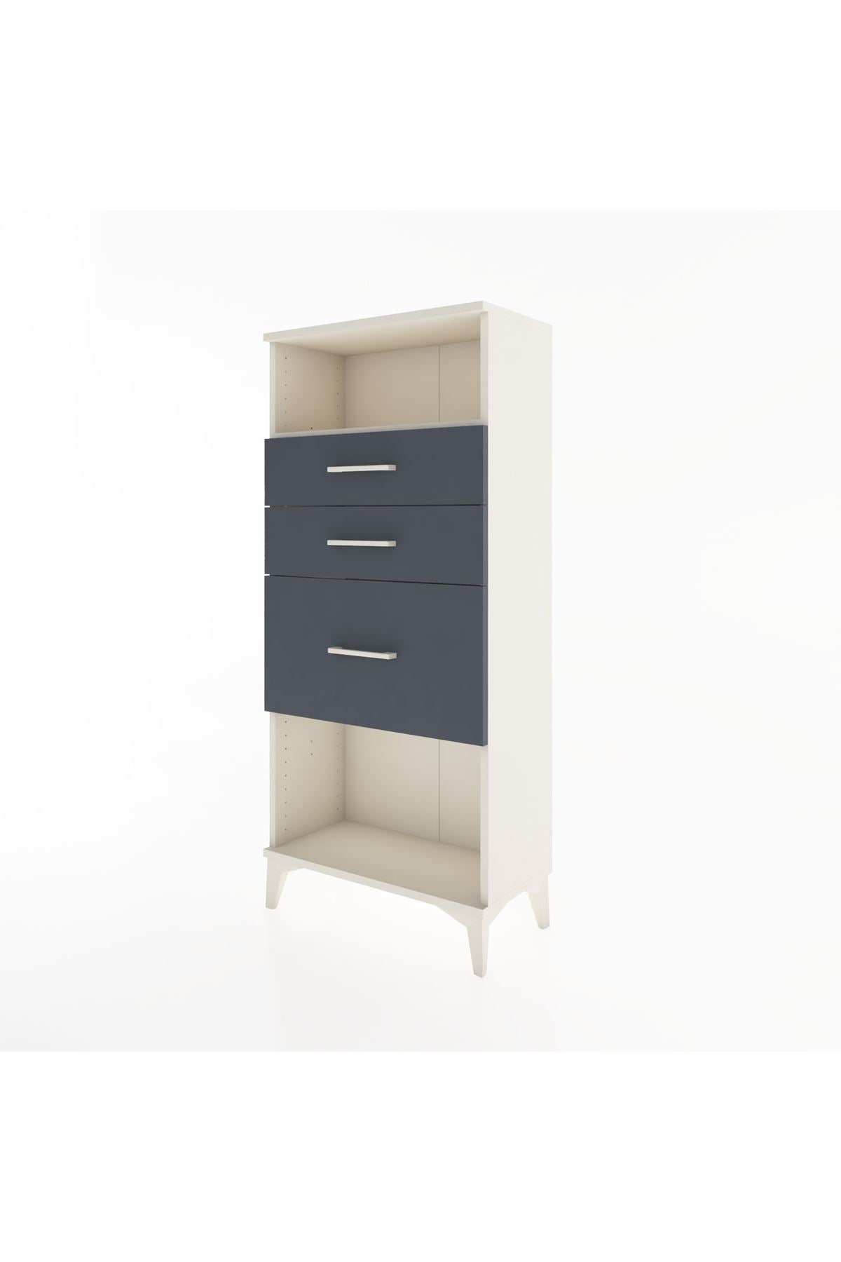 Hyperion Dolap Tek Raflı 3 Çekmeceli 60x44x134 - S50M014V2B