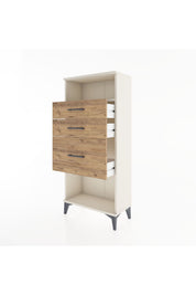 Hyperion Dolap Tek Raflı 3 Çekmeceli 60x44x134 - S50M014V3B