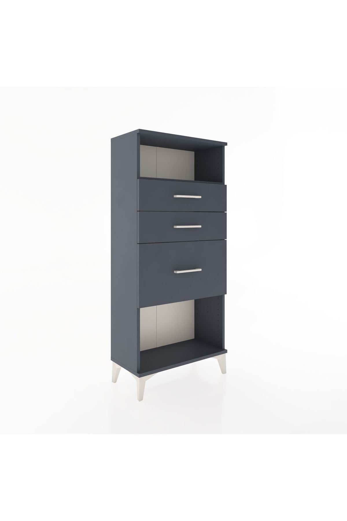 Hyperion Dolap Tek Raflı 3 Çekmeceli 60x44x134 - S50M014V5B