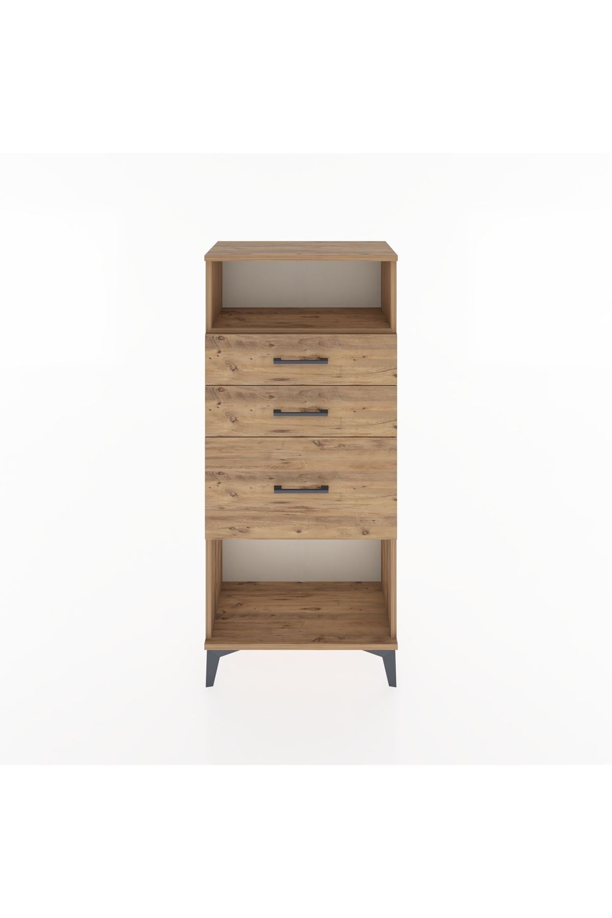 Hyperion Dolap Tek Raflı 3 Çekmeceli 60x44x134 - S50M014V9B