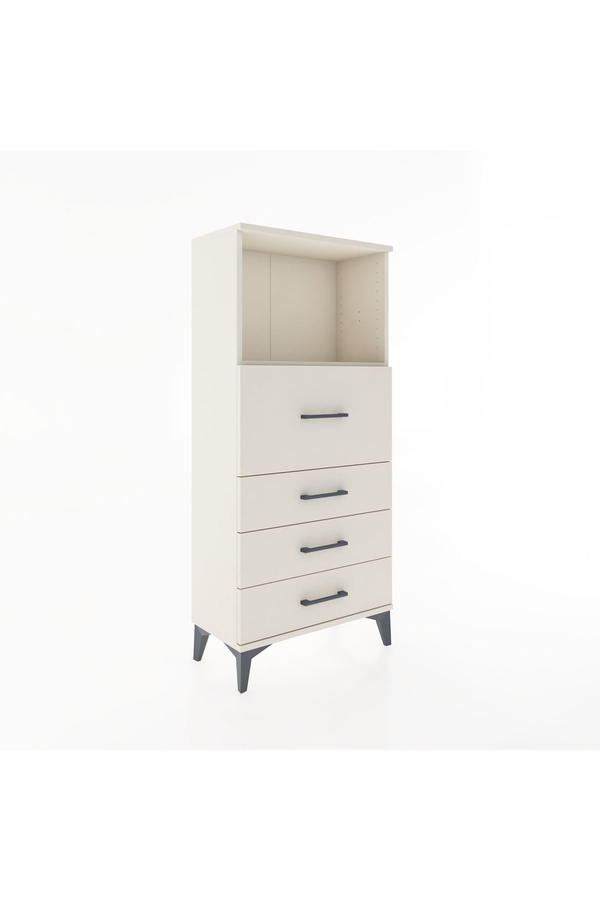 Hyperion Dolap Tek Raflı 4 Çekmeceli 60x44x134 - S50M015V1B