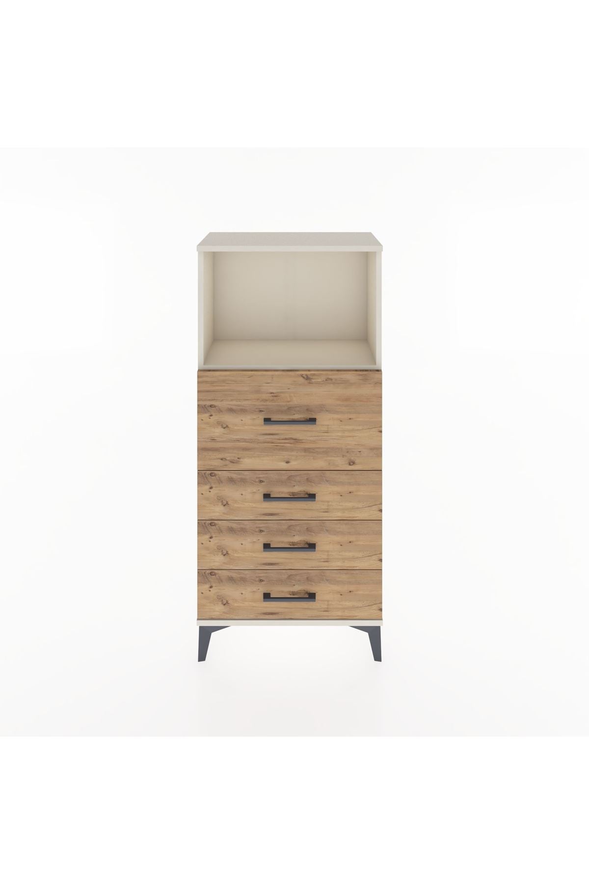 Hyperion Dolap Tek Raflı 4 Çekmeceli 60x44x134 - S50M015V3B