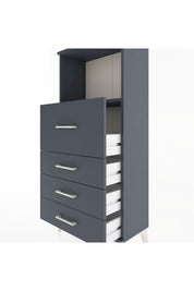 Hyperion Dolap Tek Raflı 4 Çekmeceli 60x44x134 - S50M015V5B