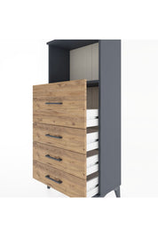 Hyperion Dolap Tek Raflı 4 Çekmeceli 60x44x134 - S50M015V6B