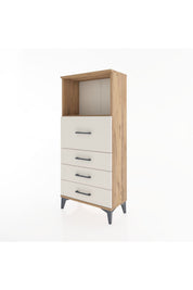 Hyperion Dolap Tek Raflı 4 Çekmeceli 60x44x134 - S50M015V7B