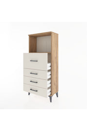 Hyperion Dolap Tek Raflı 4 Çekmeceli 60x44x134 - S50M015V7B