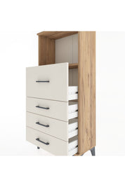 Hyperion Dolap Tek Raflı 4 Çekmeceli 60x44x134 - S50M015V7B