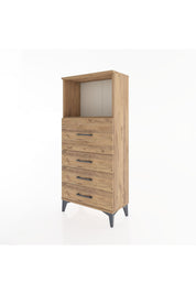 Hyperion Dolap Tek Raflı 4 Çekmeceli 60x44x134 - S50M015V9B