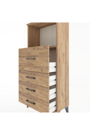 Hyperion Dolap Tek Raflı 4 Çekmeceli 60x44x134 - S50M015V9B