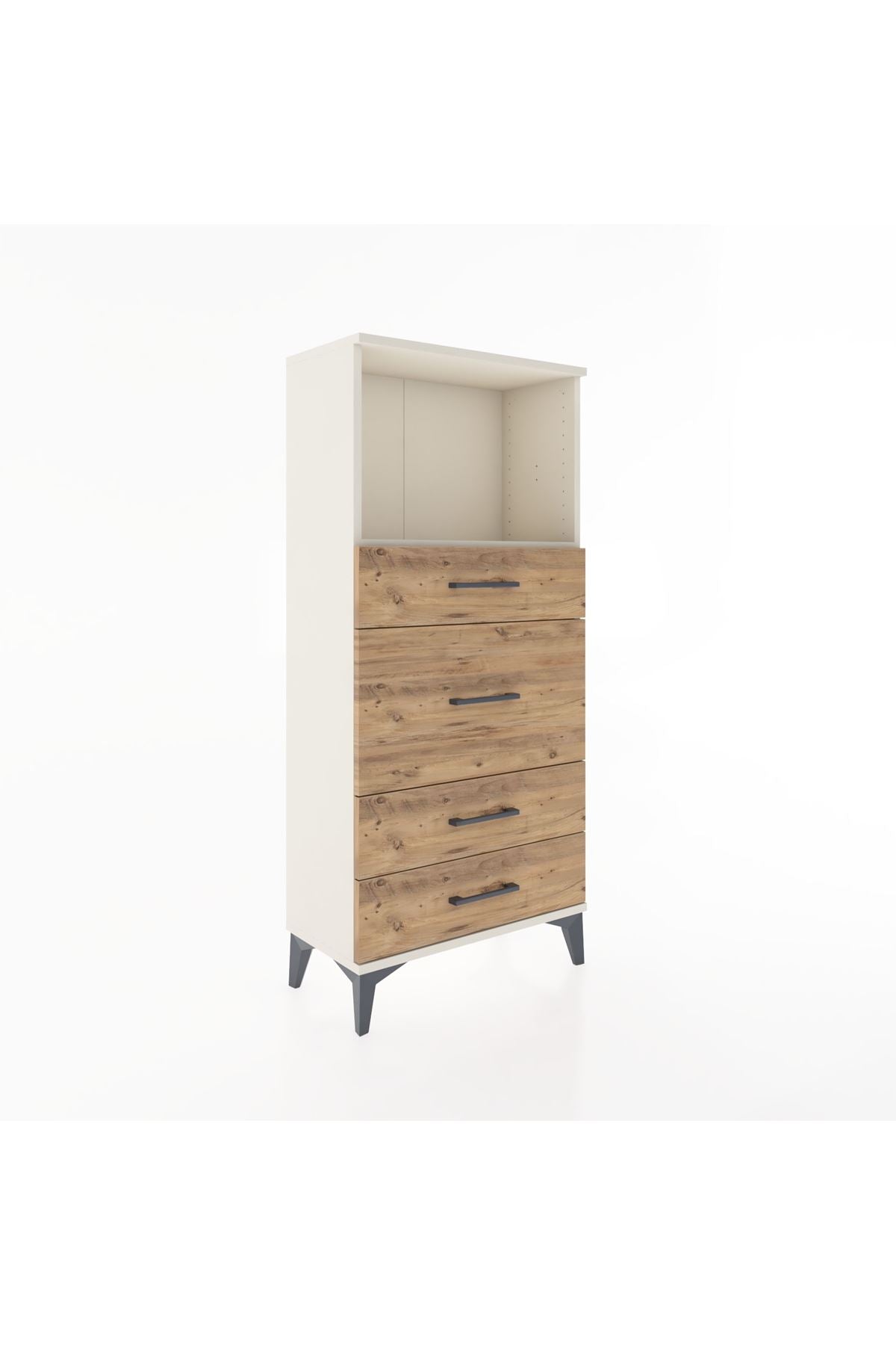 Hyperion Dolap Tek Raflı 4 Çekmeceli 60x44x134 - S50M016V3B
