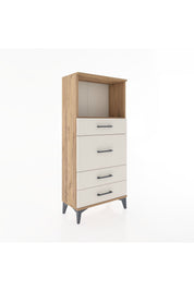 Hyperion Dolap Tek Raflı 4 Çekmeceli 60x44x134 - S50M016V7B