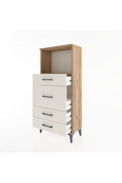 Hyperion Dolap Tek Raflı 4 Çekmeceli 60x44x134 - S50M016V7B