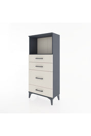 Hyperion Dolap Tek Raflı 4 Çekmeceli 60x44x134 - S50M017V4B