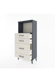 Hyperion Dolap Tek Raflı 4 Çekmeceli 60x44x134 - S50M017V4B