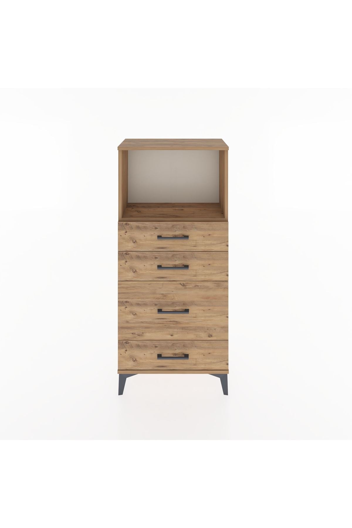 Hyperion Dolap Tek Raflı 4 Çekmeceli 60x44x134 - S50M017V9B