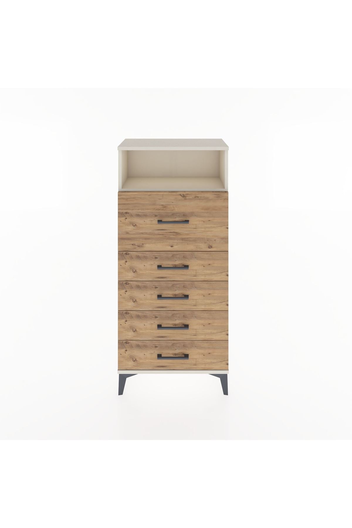 Hyperion Dolap Tek Raflı 5 Çekmeceli 60x44x134 - S50M019V3B