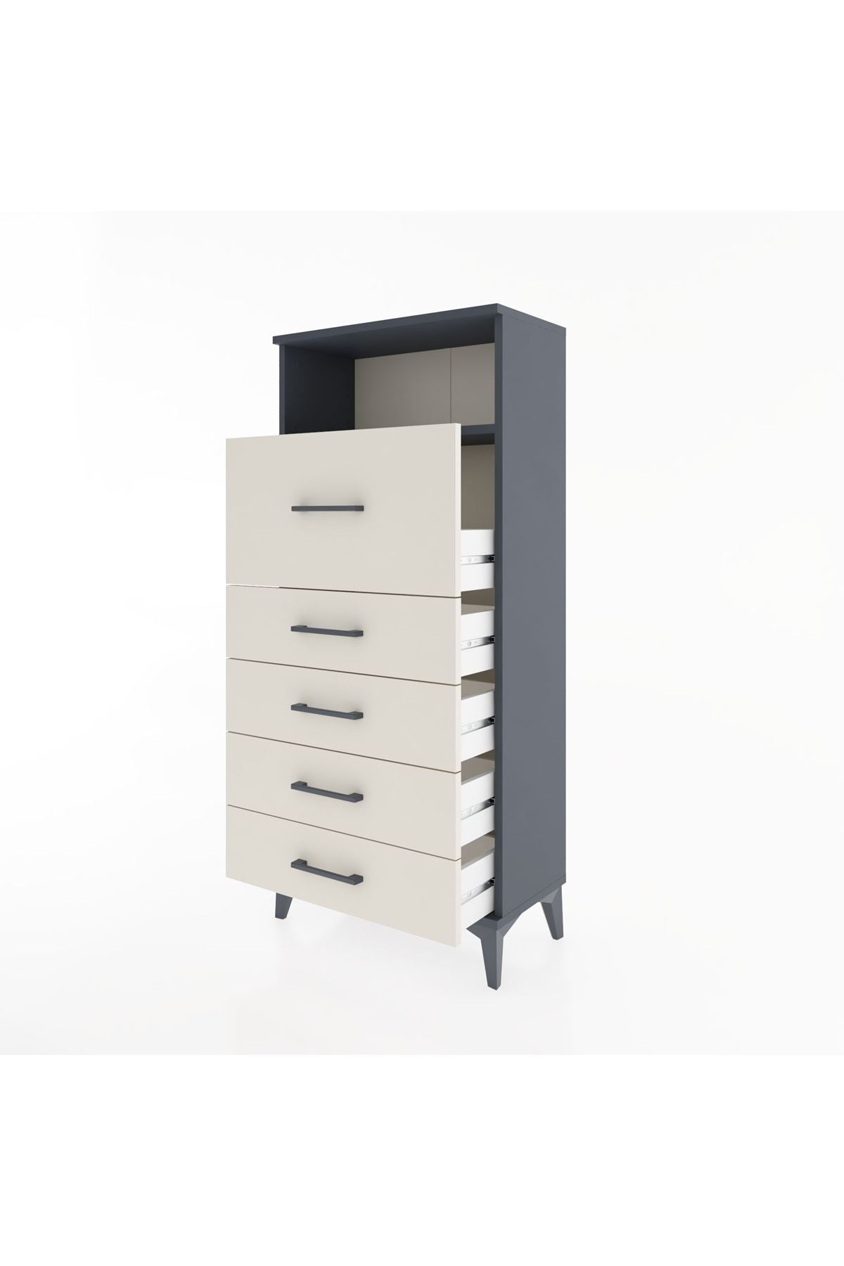 Hyperion Dolap Tek Raflı 5 Çekmeceli 60x44x134 - S50M019V4B