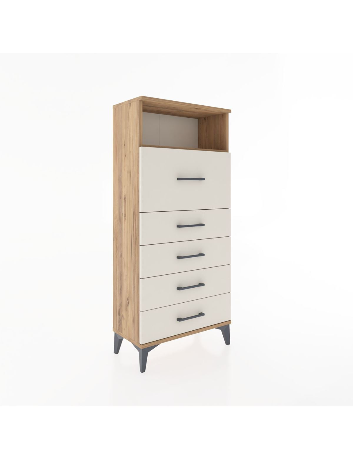 Hyperion Dolap Tek Raflı 5 Çekmeceli 60x44x134 - S50M019V7B