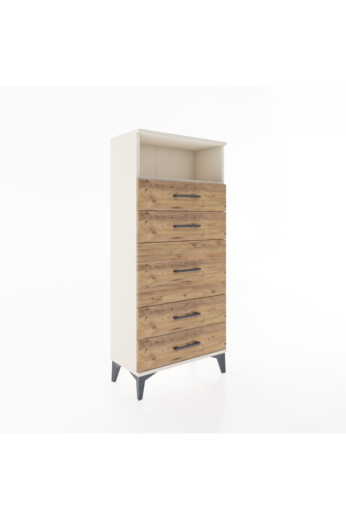 Hyperion Dolap Tek Raflı 5 Çekmeceli 60x44x134 - S50M020V3B