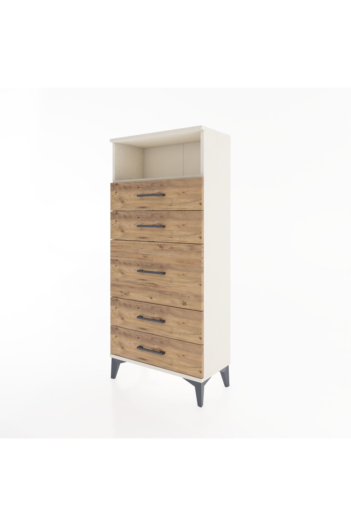 Hyperion Dolap Tek Raflı 5 Çekmeceli 60x44x134 - S50M020V3B