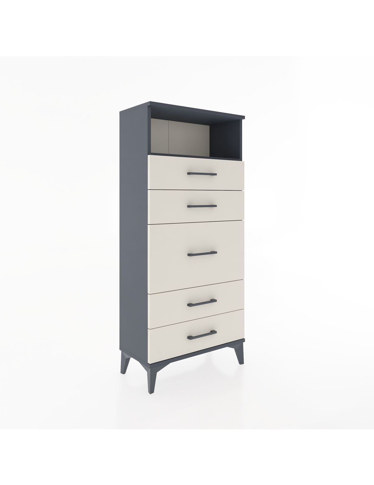 Hyperion Dolap Tek Raflı 5 Çekmeceli 60x44x134 - S50M020V4B