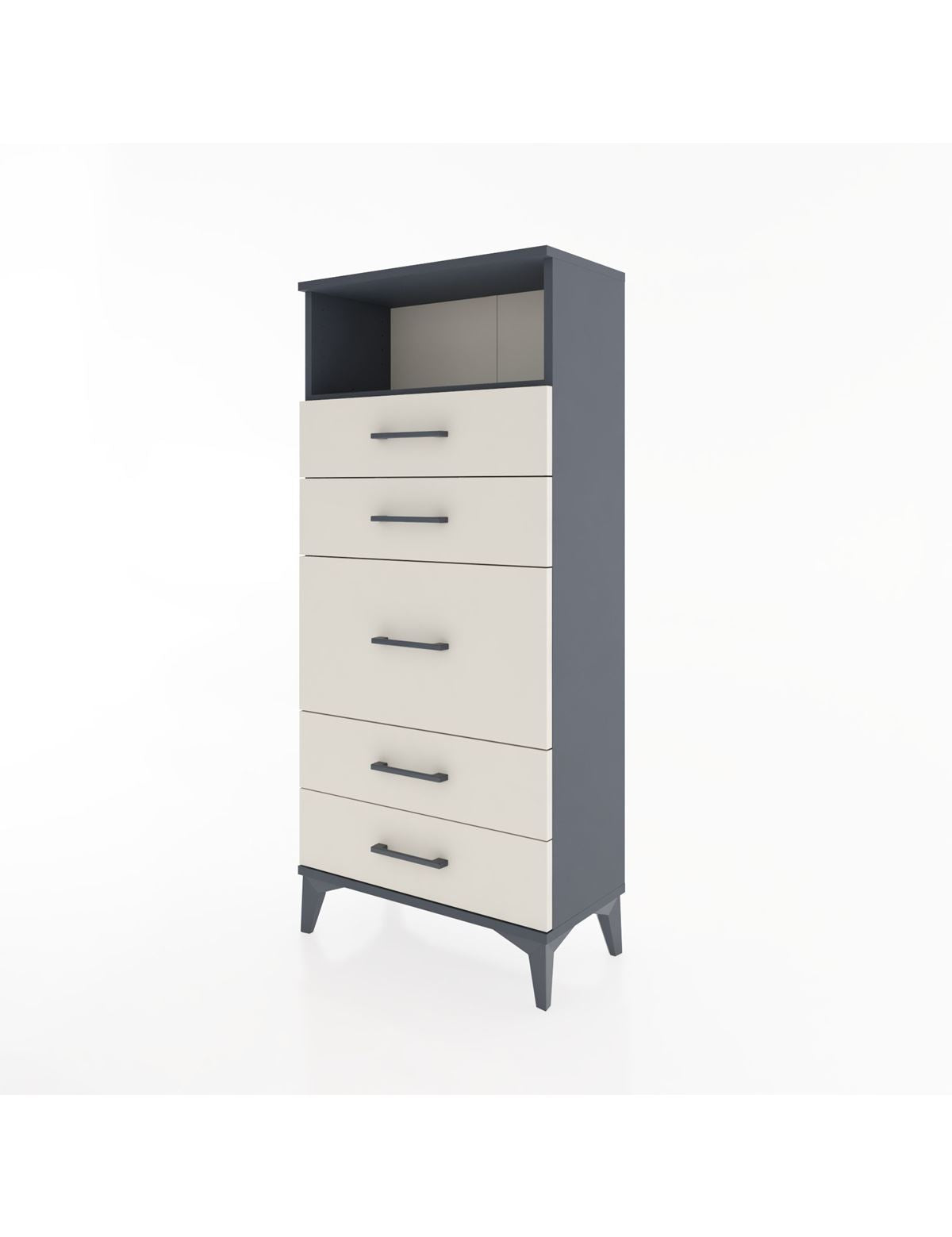Hyperion Dolap Tek Raflı 5 Çekmeceli 60x44x134 - S50M020V4B