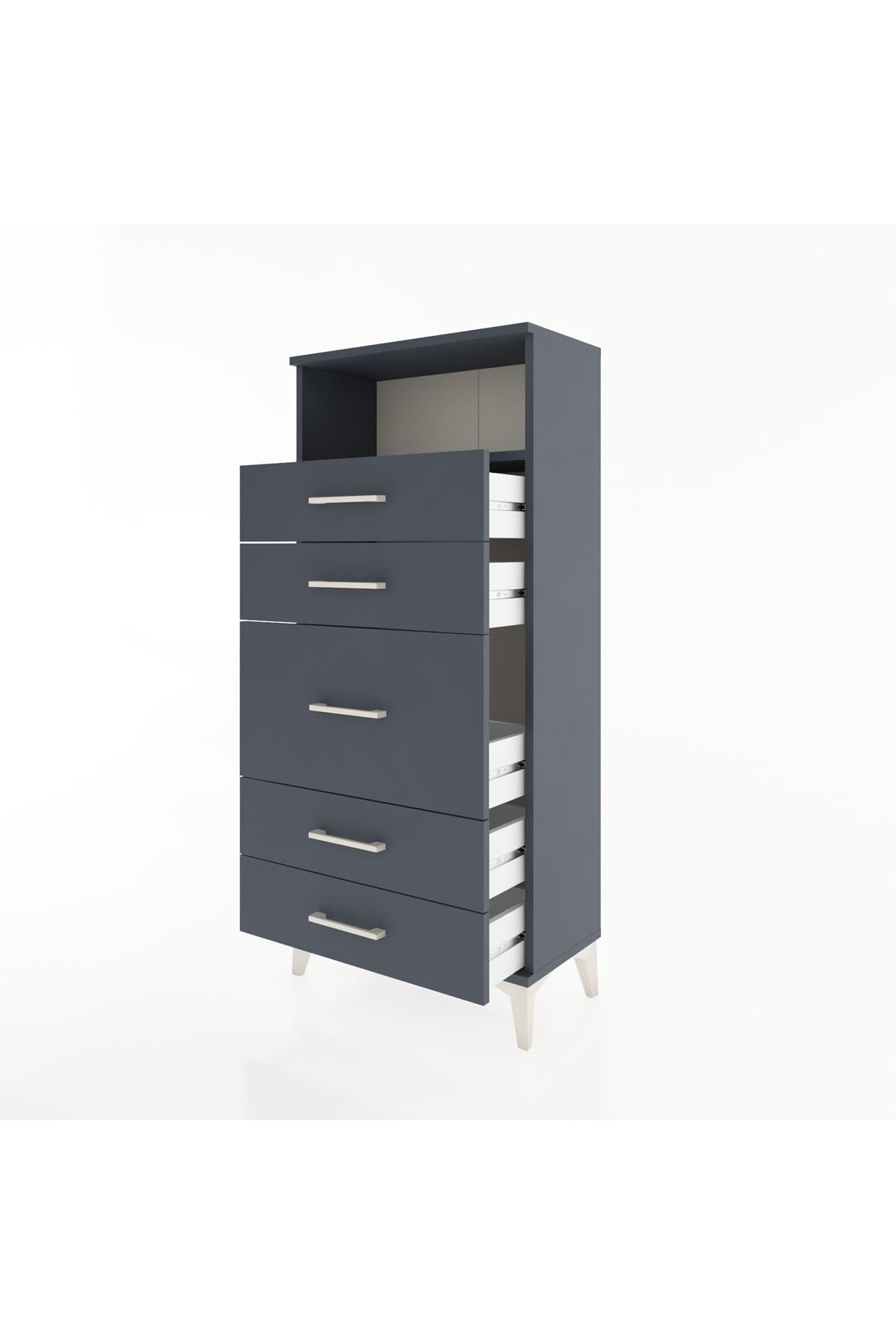Hyperion Dolap Tek Raflı 5 Çekmeceli 60x44x134 - S50M020V5B