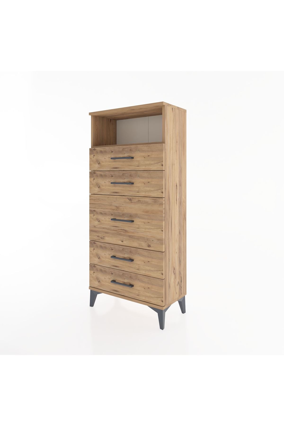 Hyperion Dolap Tek Raflı 5 Çekmeceli 60x44x134 - S50M020V9B