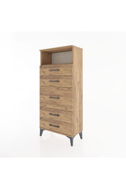 Hyperion Dolap Tek Raflı 5 Çekmeceli 60x44x134 - S50M020V9B