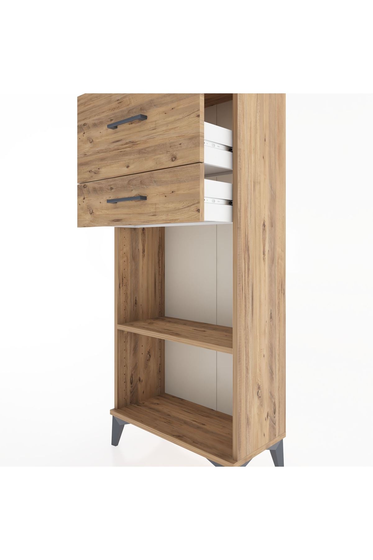 Hyperion Dolap Tek Raflı 2 Çekmeceli 60x44x134 - S50M022V9B