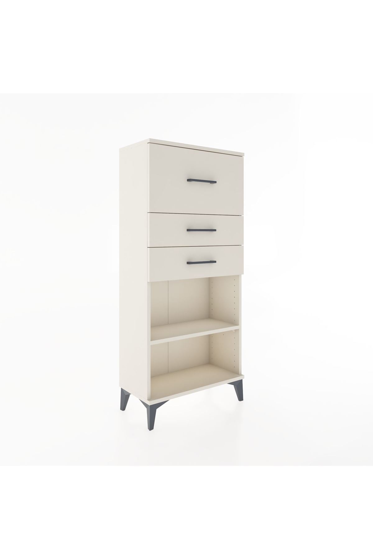 Hyperion Dolap Tek Raflı 3 Çekmeceli 60x44x134 - S50M023V1B