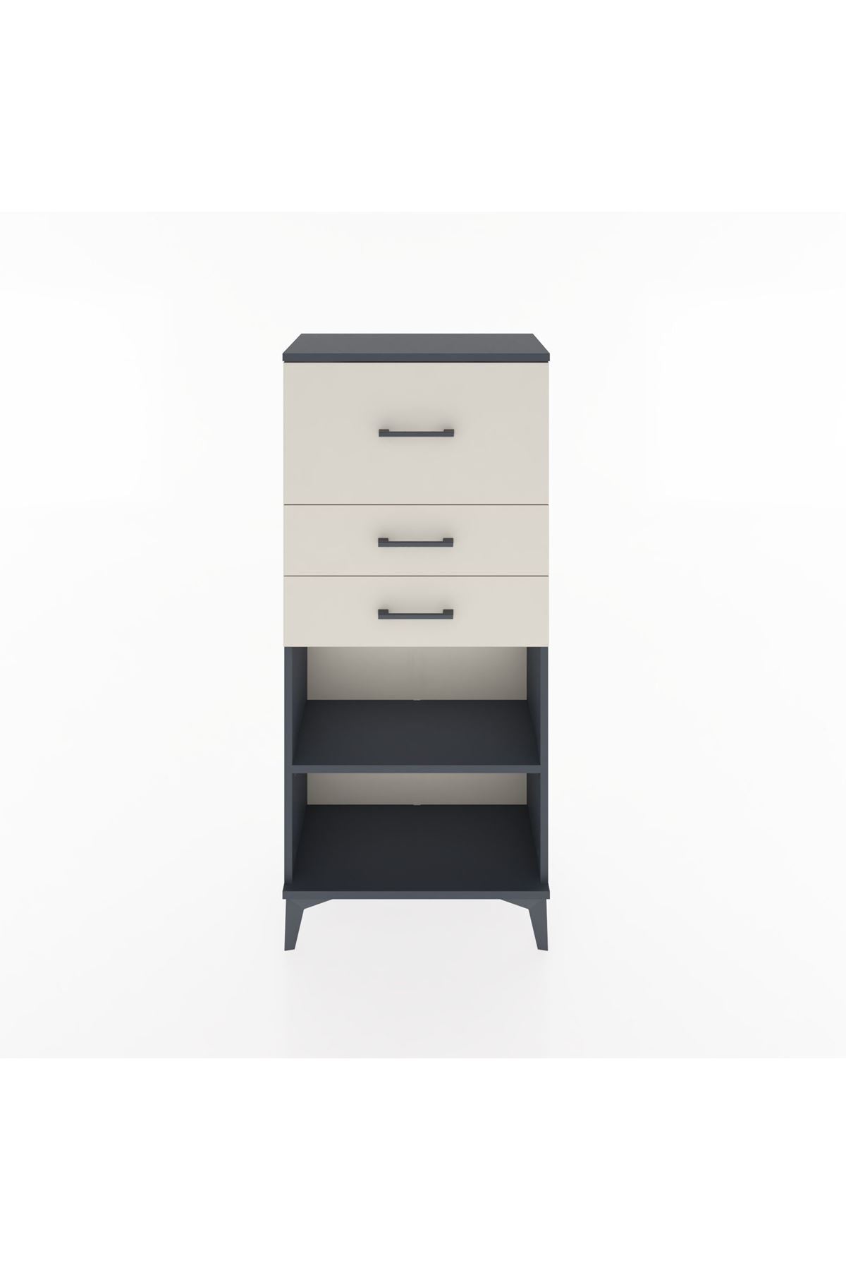 Hyperion Dolap Tek Raflı 3 Çekmeceli 60x44x134 - S50M023V4B