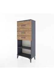 Hyperion Dolap Tek Raflı 3 Çekmeceli 60x44x134 - S50M023V6B