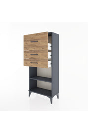 Hyperion Dolap Tek Raflı 3 Çekmeceli 60x44x134 - S50M023V6B