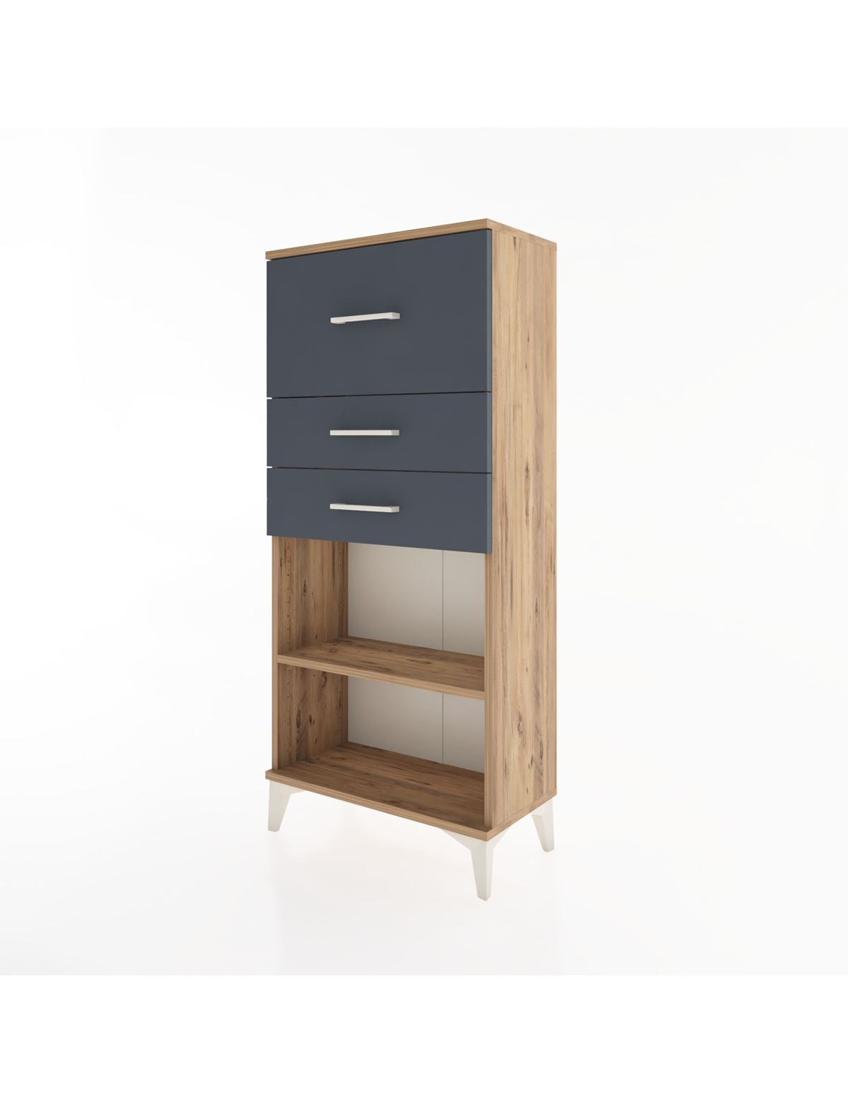Hyperion Dolap Tek Raflı 3 Çekmeceli 60x44x134 - S50M023V8B