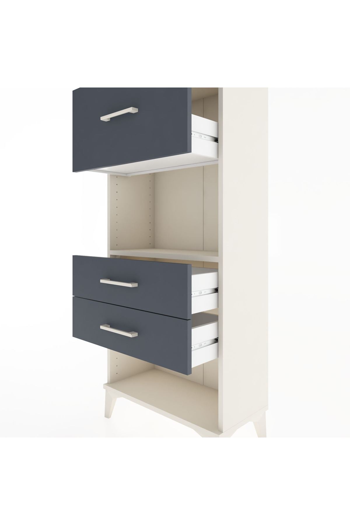 Hyperion Dolap Tek Raflı 3 Çekmeceli 60x44x134 - S50M024V2B