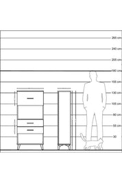 Hyperion Dolap Tek Raflı 3 Çekmeceli 60x44x134 - S50M024V3B