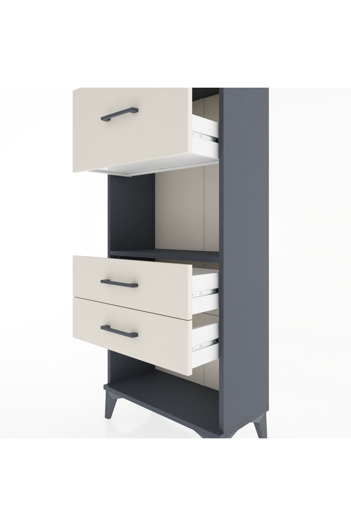Hyperion Dolap Tek Raflı 3 Çekmeceli 60x44x134 - S50M024V4B