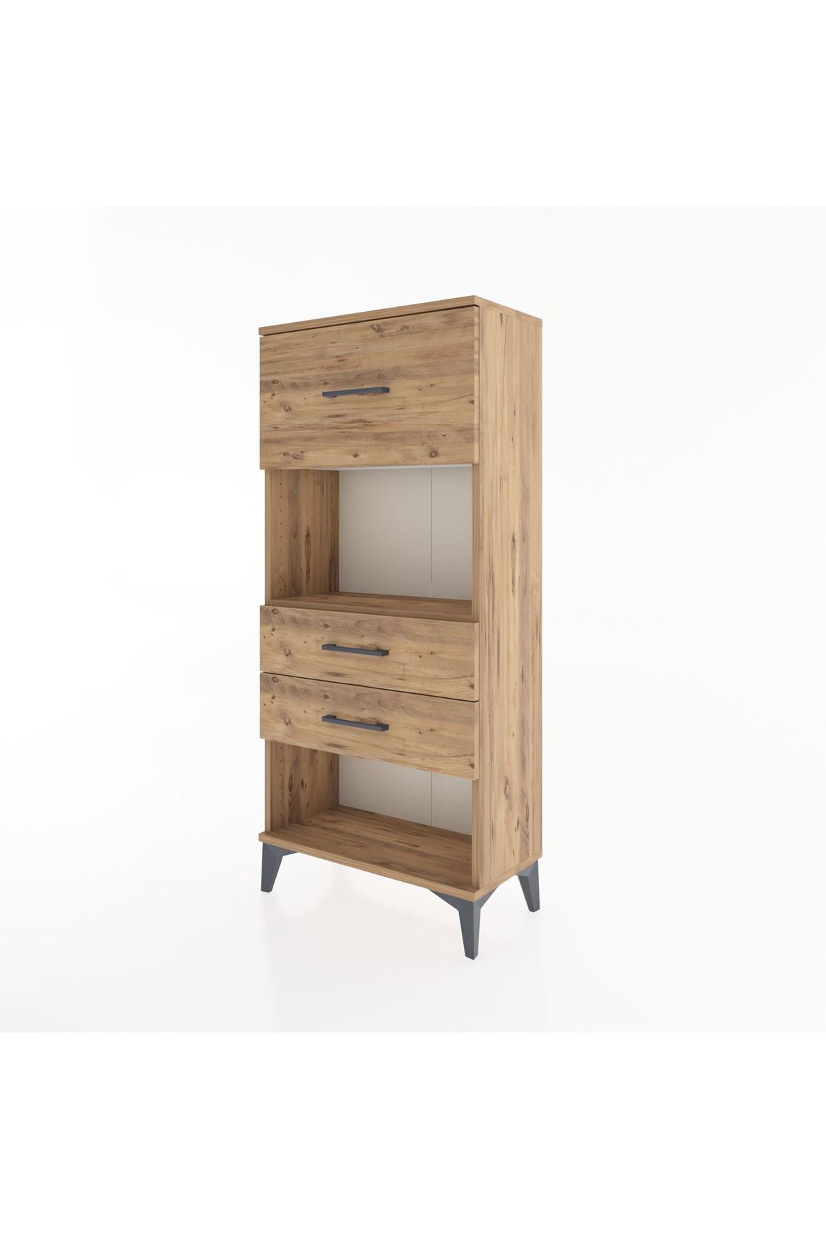 Hyperion Dolap Tek Raflı 3 Çekmeceli 60x44x134 - S50M024V9B