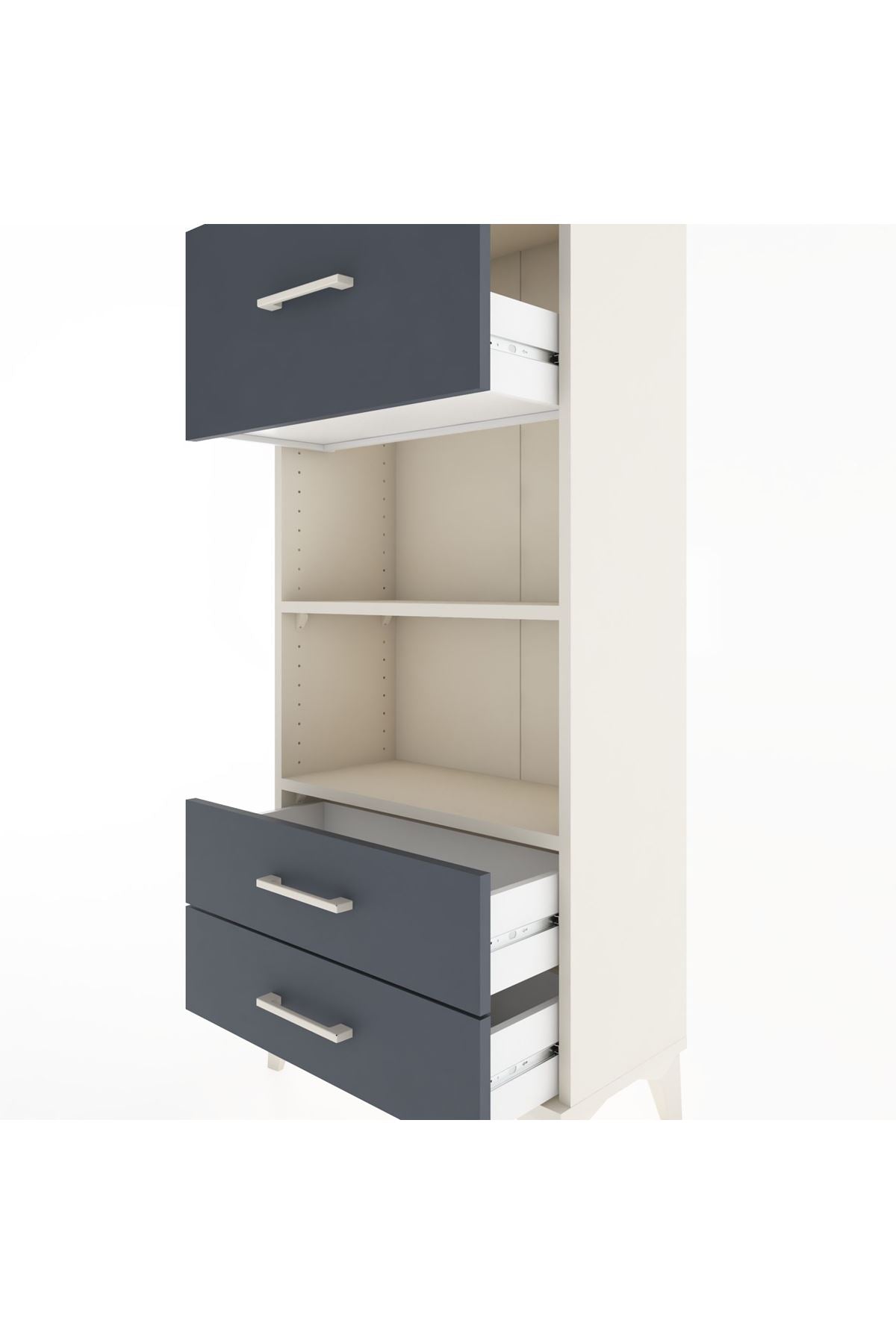 Hyperion Dolap 2 Raflı 3 Çekmeceli 60x44x134 - S50M025V2B