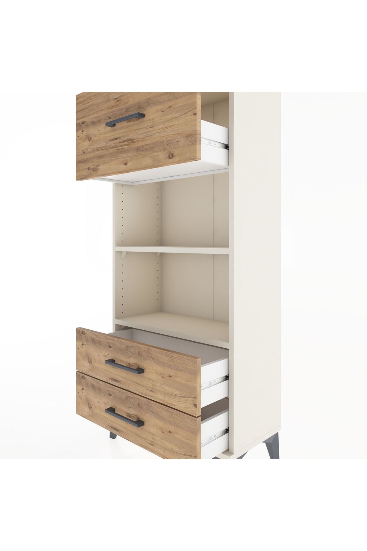 Hyperion Dolap 2 Raflı 3 Çekmeceli 60x44x134 - S50M025V3B