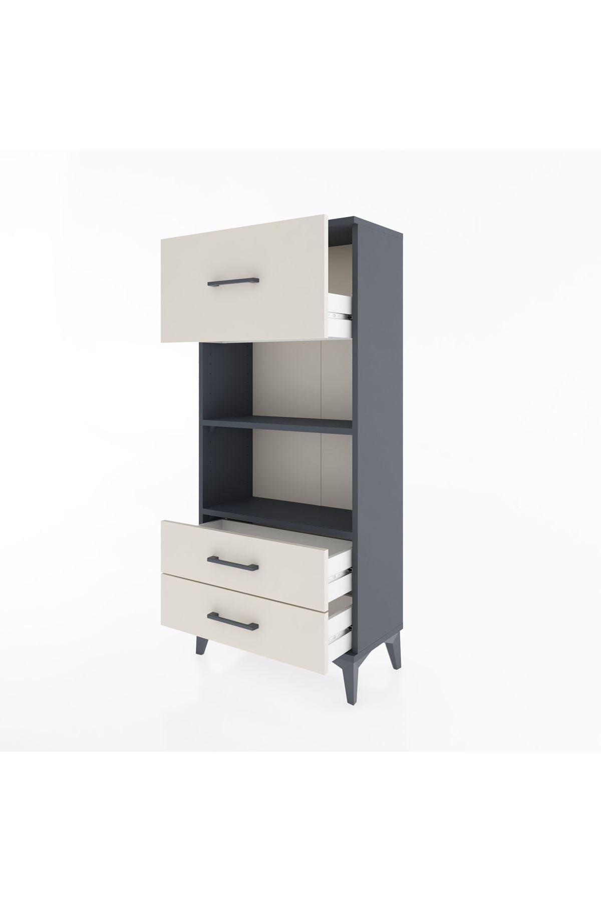 Hyperion Dolap 2 Raflı 3 Çekmeceli 60x44x134 - S50M025V4B