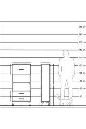 Hyperion Dolap 2 Raflı 3 Çekmeceli 60x44x134 - S50M025V8B